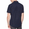 Men's Slim-Fit Short-Sleeve Plaid Poplin Shirt - Small