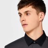 Men's Regular Fit Contrast Collar Long Sleeve Formal Shirt - 14.5''