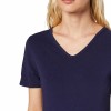 Women's V-Neck T-Shirt - Pack of 5 - Navy - Small