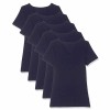Women's V-Neck T-Shirt - Pack of 5 - Navy - Small