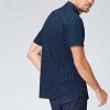 Men's Short Sleeve Slim Fit Shirt - Navy Polka - Medium