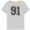 RED WAGON Boy's Cracked '91' Logo T-Shirt - Grey - 5 Years