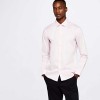 Men's Slim Fit Formal Shirt - Pink - Small