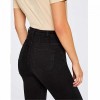 Women's Skinny High Rise Button Front Jeans - Black - Waist 38