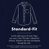 Men's Standard Fit Long Sleeve Dobby Sport Shirt - Light Paisley Park - XSmall