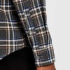 Men's Long Sleeve Cotton Shirt - Grey/Brown - Small