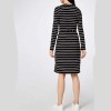 Women's Stripe Rib Wrap Long Sleeve Dress - Size 8