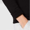 CARE OF by PUMA Women's Long Sleeve Crew Neck Fleece Sweatshirt - Black - Large