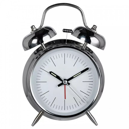 Twin Bell Alarm Clock - Silver