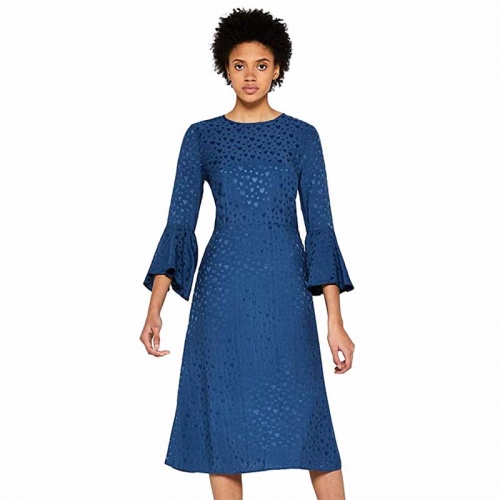 Women's Summer Midi Dress - Blue - Size 12