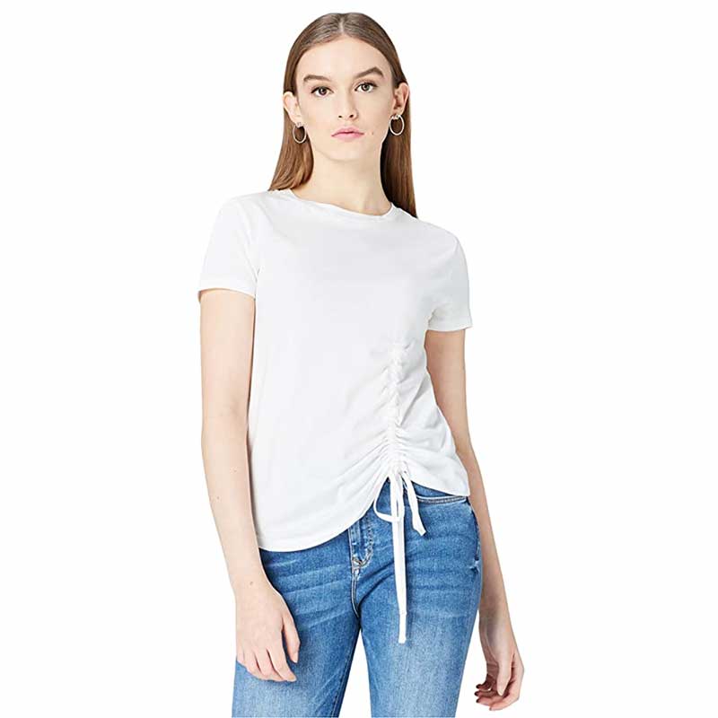 Women's Crew Neck T-Shirt - White - Size 8