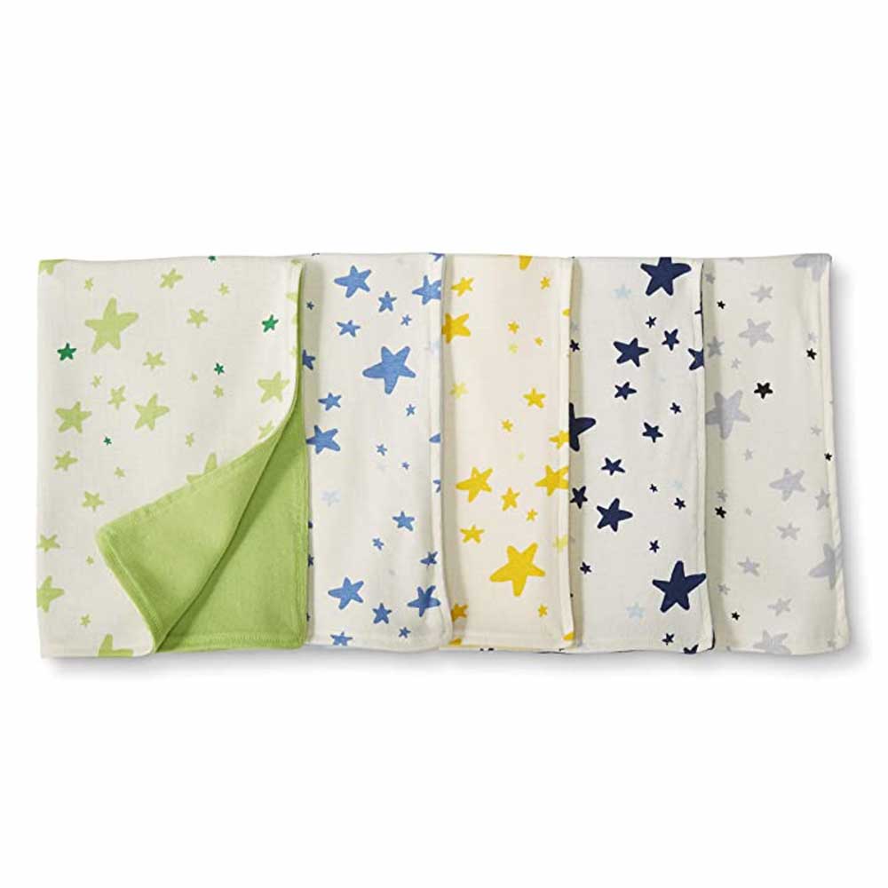 Moon and Back 5 Pack Reversible Burp Cloth