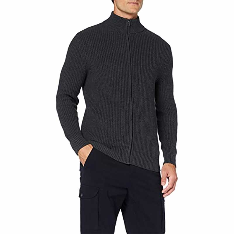 Mens full zip cotton sweater hotsell