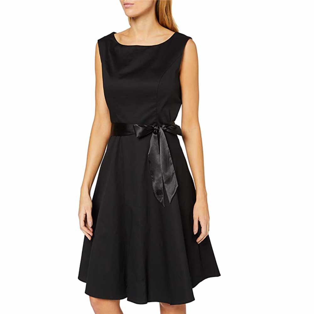 Women's Vintage Style Evening Dress - Black - Size 6