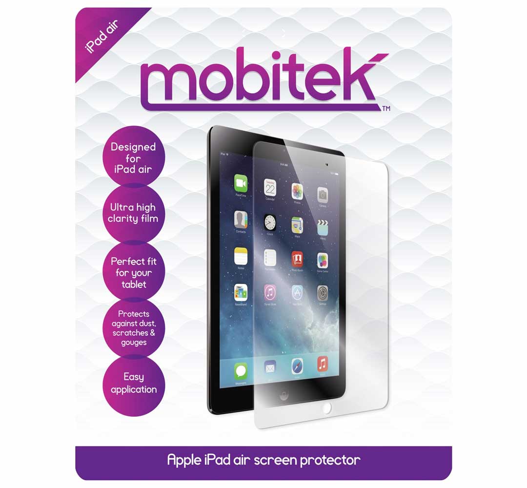 Mobitek Screen Protector For Apple iPad Air 1 & 2